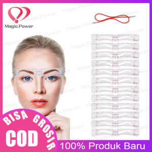 12Pcs Stensil Alis 12 Gaya /Cetakan Alis / eyebrow ruler/Silikon Stiker Alis