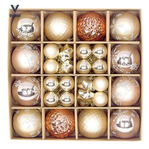 44Pcs Xmas Balls Decoration Plastic Christmas Tree Ornaments Xmas Decorative Hanging Ornaments for Christmas Tree Decorations [Vodool Shophouse]