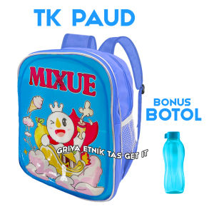 TAS KUROMI TK GRATIS BOTOL MINUM Tas Sekolah Perempuan Anak TK Paud Ransel Karakter Mixue