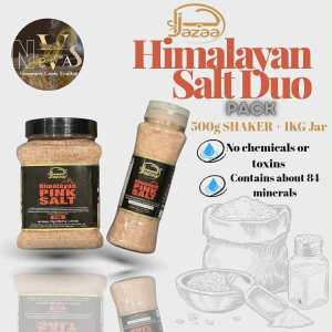 Himalayan Fine Salt Bundle – 1kg Jar + FREE 500g Shaker