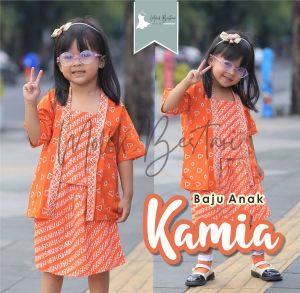 Baju Setelan Seragam Batik Anak TK SD SMP 1-13 Tahun Model Kebaya Masa Kini Jumputan Anak Perempuan