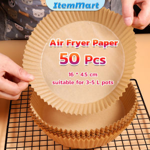 ItemMart 50 PCS Air Fryer Paper Liner Disposable Air Fryer Sheet Oil-proof Parchment Paper Non-Stick