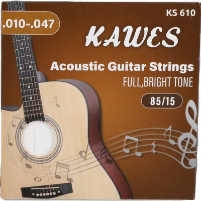 KAWES 6pcs Guitar Strings Guitar Strings guage 010/012 Acoustic Guitar Strings