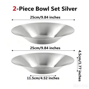 Stainless Steel Circular Salad Bowl Korean Tableware Golden Soup Fruits Noodle Ramen Bowls Food Container Utensils for Kitchen2026