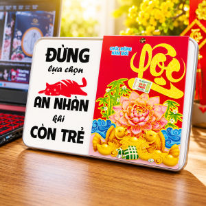 Lịch gỗ để bàn 2027 gắn lốc lịch xé 365 ngày thích hợp để bàn làm việc và học tập