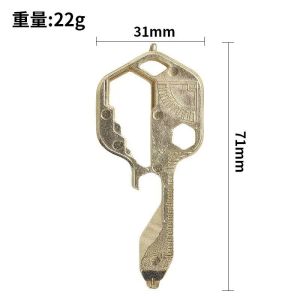 AE Multifunctional Key WrenchPortable Keychain 24 Combination adjustable wrench creative tool bottle opener protractor