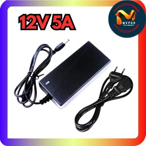 MVPGO | POWER SUPPLY ADAPTOR 12V 5A 60W EU PLUG UNTUK LED STRIP - XY1205 - BLACK