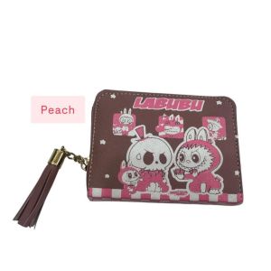 Dompet Wanita / Mini Korean Fashion Lipat Lucu / Dompet Tempat Kartu Fashion Wanita / Dompet Mini Labubu Cute  Resleting Murah