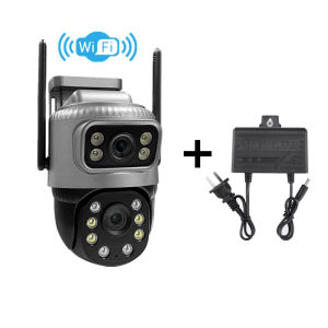 4K 8MP Dual Lens 4G PTZ Camera Dual Screen AutoTracking Outdoor Wireless WIFI Surveillance IP Camera