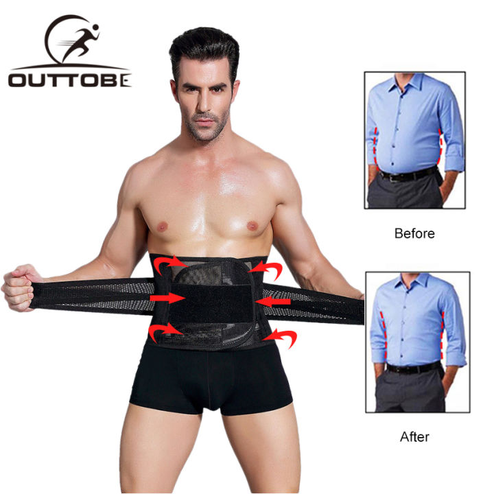 Outtobe stomach slim belt Girdle Men Abdominal Belt Body Shape