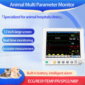 Animal hospital/clinic pet monitor KB121 high-end vital sign monitor veterinary heart electric monitor 12 inch high-definition screen veterinary bedside monitor