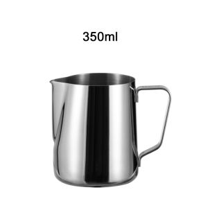 LAHOME 330ml Stainless Steel Milk Frothing Jug Coffee Latte Serving Pitcher Milk Frothing Pitcher Stainless Steel Latte Art Creamer Cup Silver 12 oz (330 ml) for Espresso Machines Mirror Finished Suitable for Espresso Latte Art and Frothing Milk KFJ