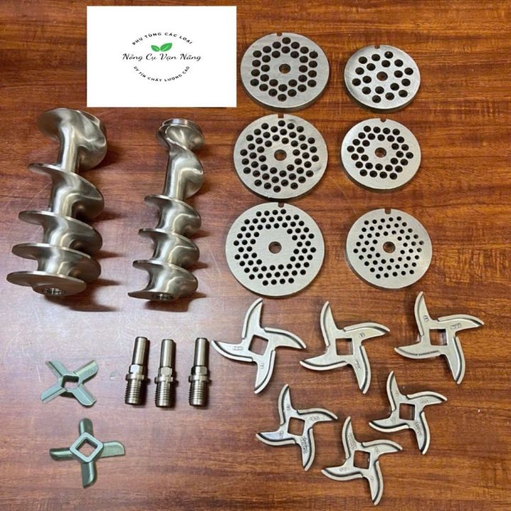 Phụ kiện mặt sàng , dao đùn thịt, ruột xoắn cối đùn thịt 12 Không GỈ ...