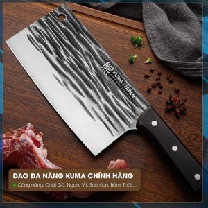 Dao Chặt Thái (Gà - Vịt) đa năng KUMA thép Nhật không gỉ - Hàng cao cấp Chính Hãng