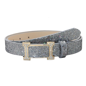 Glittering Decors Waist Belt PU Leather Comfortable Press Buckles Waistband Perfect For Formal Casual Occasion