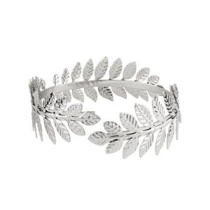 Upper Arm Bracelet Metal Coil Swirl Leaf Shape Armband Cuff Fashion Simple Arm Bangle Armlet Adjustable for Women Girls