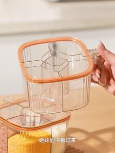 MLADEN Seasoning Box Household Kitchen Seasoning Can Combination Set Integrated Multi-grid Pepper Storage Seasoning Bottle