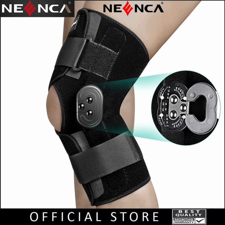 NEENCA Hinged Bandage Knee Brace Adjustable Knee Support with Side