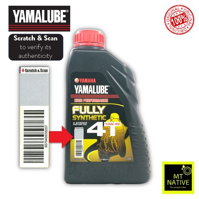 Yamaha 100% genuine Yamalube 4T 10W40 Fully Synthetic Motorcycle