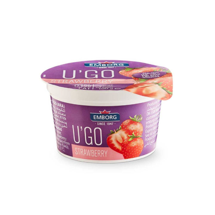 Emborg U'Go 0.1% Fat Strawberry Yogurt (100g) | Lazada PH