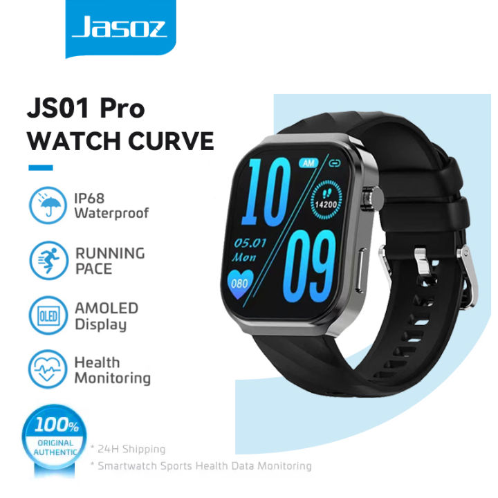 Jasoz Curve Smart Watch Mengukur Tekanan Darah Sport And Health