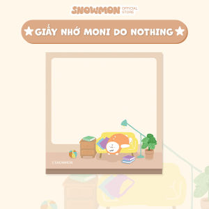 Giấy nhớ dán ghi chú Snowmon Moni Do Nothing đáng yêu 50 tờ