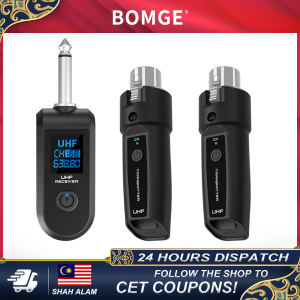 BOMGE mikrofon gitar Sistem penghantaran wayarles UHF palam dan mainkan anti-gangguan. Sesuai untuk antara muka 6.35