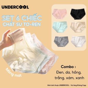 Combo 6 Quần Lót Nữ Lụa Băng Su Tơ Phối Ren Mỏng Mát Lạnh - Không Hằn Vải khô nhanh Êm Ái Thoáng Khí CB-QL64