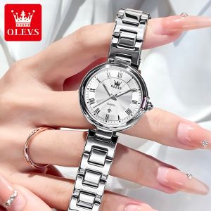 OLEVS Watch Women Original Waterproof Fashion Elegance New Style Calendar Luminous Stainless Steel Quartz Watch With Free Box