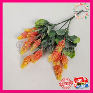 Daun rumput ACC Pinus Bedak cabang 5  - lavender plastik bedak  - Tanaman Hias - artificial  - hiasan bunga - bunga Hias import murah