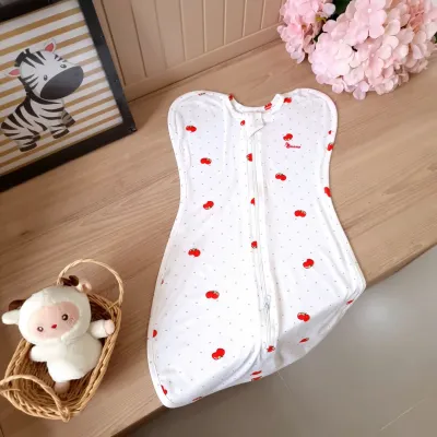 Nhộng chũn cao cấp Bunnybaby chất thun lụa viscose chống giật mình cho bé 3-6kg