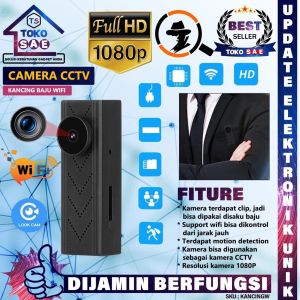 Spy Camera Mini Wifi Kamera Bentuk Kancing Pakaian Baju Spy Cam IP Camera Button Full HD1080P Wifi Wireless Hidden Cam