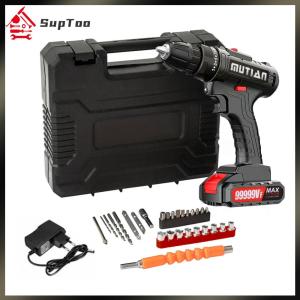 【Local delivery】28 in 1 Cordless Drill Set Electric Power Drill 3/8-Inch Keyless Chuck Hand Drill 25+1 Clutch with Batteries and Charger