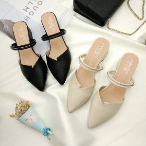 [Hoàn Tiền 15%]Sục nữ  giày nữ 2p da mềm siêu xinh ( Sục 2 quai ) 002