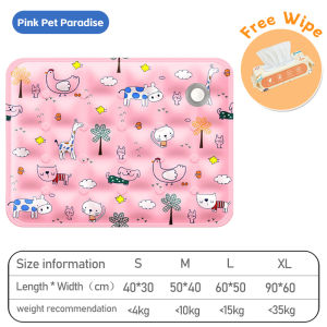 Pet Cooling Pad For Dogs Cats Gel Ice Pad Waterproof Design Sleeping Bed Mat With Free Pet Wipes