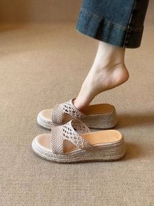 Thick-soled Wedge Sandals Soft-soled Round Head and Comfortable Commuter Fisherman Shoes