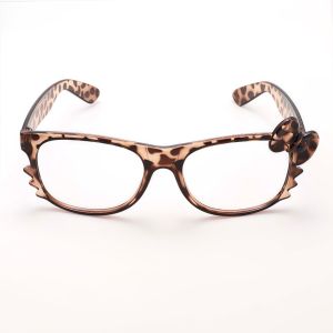 Vintage Y2K Leopard Print Eyeframe Kitty Cat Eyeglasses Fashion Decorative Glasses Frame Accessories
