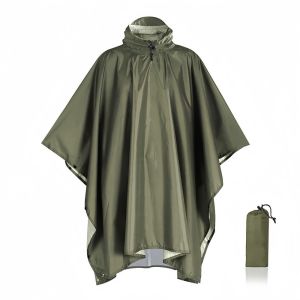 ADDO 3 in 1 Outdoor Raincoat Waterproof Hooded Sleeve Outdoor Rainwear  Lightweight Rain Poncho Hiking Travel