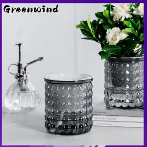 【Greenwind】 Mini Self Watering Flower Pot Fish Tank Transparent Plastic Plant Pots Self Watering Planter Pot Vase For Home Decoration