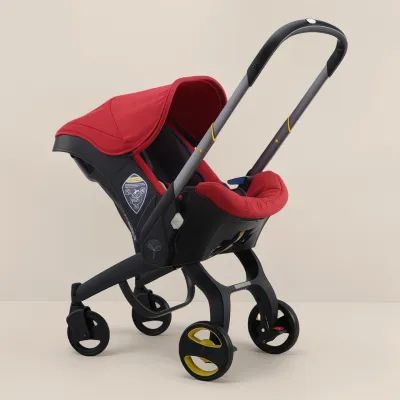 4-in-1 Baby Stroller Car Seat Convertible Bassinet Cradle Foldable Newborn Pram Multifunctional 2 Way Facing Stroller Portable Travel System