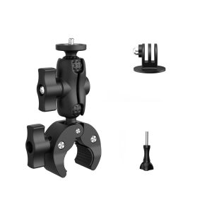 ใช้บังคับ Gopro12/11/10 ขายึดจักรยานและมอเตอร์ไซค์ 360 ที่หนีบหนักสำหรับการถ่ายภาพหมุนได้ 360 องศา