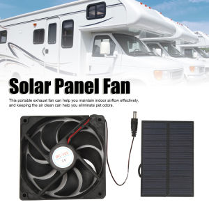 Solar Panel Fan Monocrystalline Silicon Outdoor Solar Panel Fan Kit for Campers