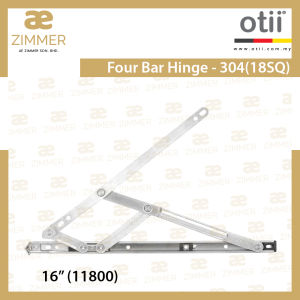 AE Zimmer Otii Window Friction Stays Four Bar Hinge-304(18SQ)_8" Square(11775) / 10" Square(11798) / 12" Square(11776) / 14" Square(11799) / 16" Square(11800) / 18" Square(11801)窗户摩擦支撑四连杆铰链