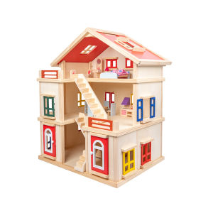 Kids Wooden Dollhouse Toys For Boys Pretend Play Toys Girls Toys