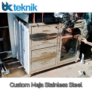 Meja Stainless 5 laci 1 Pintu Custom Bahan Premium Berkualitas Bergaransi Free Survey dan Konsultasi