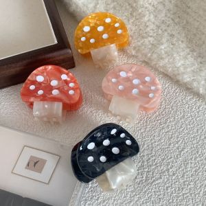 MYCOLOR Acetate Acetic Acid Mushroom Hair Claw Cartoon Y2k Small Shark Clip Creative Hairpin Cute Hair Clip Girl