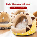 📢Ready Stock📢Washable Pet Bed Cat Bed Large Size Soft Kennel Bed Cotton Cat Bed with Toy Kucing Bed sarang kucing 宠物狗床猫窝. 