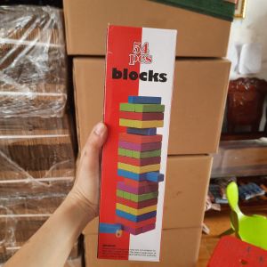 [ Size lớn 72 miếng gỗ- 12kg - 4 hột xúc xắc 6 mặt -  video thực tế] Bộ Trò Chơi Rút Gỗ Jenga Wooden Toys Gỗ Xịn An Toàn Cho Bé
