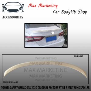 TOYOTA CAMRY GEN 8 2018-2020 ORIGINAL FACTORY STYLE REAR TRUNK SPOILER ABS SKIRT LIP BODYKIT