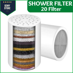 20 Stage Saringan Air Shower Filter 20Stage 20 Lapis Tahap Set Filter Air untuk Skin Acne Kulit Kering Bantu Kurangi Jerawat Komedo Iritasi Melembabkan Kulit Menyehatkan Rambut Skin Care